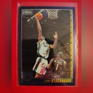 Jerry Stackhouse 2000-01 NBA Topps Chrome #10 Detroit Pistons Basketball Card